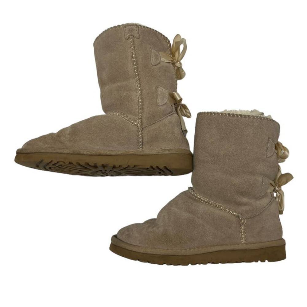 UGG Double Bow Sheepskin Booties SZ 5